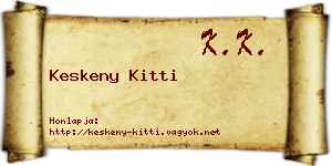 Keskeny Kitti névjegykártya